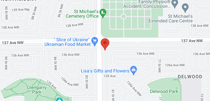 map of 13611 82 ST NW